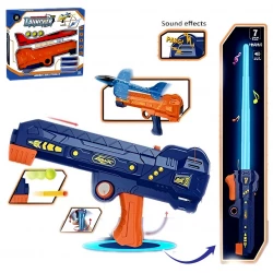X-Blaze 4-in-1 Battle Blaster – Transforms into 7-Color Flashing Sword with Sound Effects, Shoots Foam Darts & Ping Pong Balls, Plane Launcher for Kids 3+