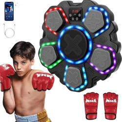 Bluetooth Boxing Machine with Gloves – Force Measuring Pad for Kids & Adults , Adjustable Highest , 5 Speed Settings - Ages 8+