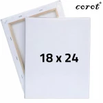 Corot Stretched Canvas Board 280 gram Size 18 x 24 cm, Medium Grain, Made of 100% Cotton with gesso layer , Adopts high-quality pine as a frame - Rs Toys