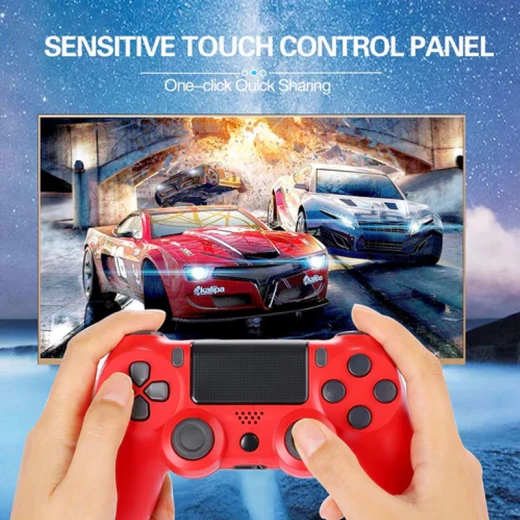 PS4High Quality PlayStation 4 Wireless Controller Gamepad Doubleshock - Red (RS) - Rs Toys - Image 2