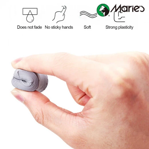 Maries kneadable Artist  Non-Toxic Grey Rubber Eraser  (C6142-RS) - Rs Toys - Image 4
