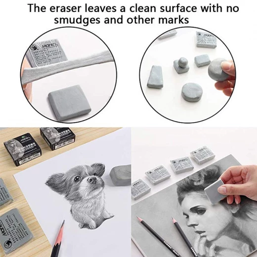 Maries kneadable Artist  Non-Toxic Grey Rubber Eraser  (C6142-RS) - Rs Toys - Image 7