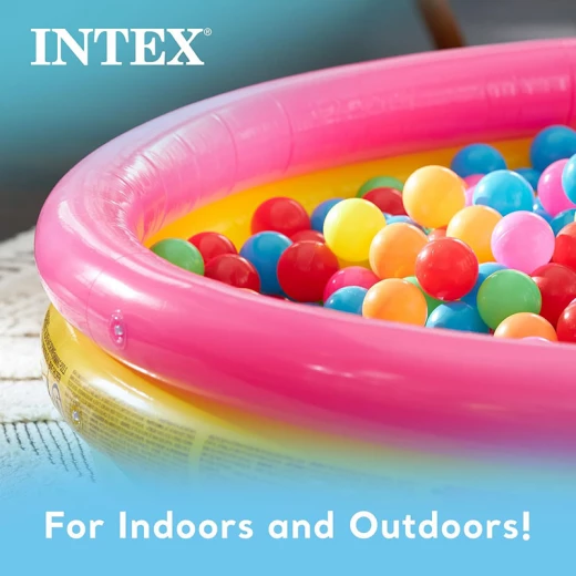 Intex Sunset Glow Inflatable Kids Pool – Multicolor Swimming Pool with Inflatable Floor & 3 Air Rings – 147 × 33 cm – Suitable for Ages 2+ - Intex - Image 5
