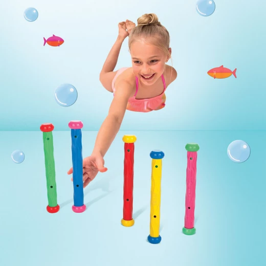 INTEX Underwater Play Sticks – 5 Piece Diving Pool Toy Set for Kids Ages 6+ - Intex - Image 3