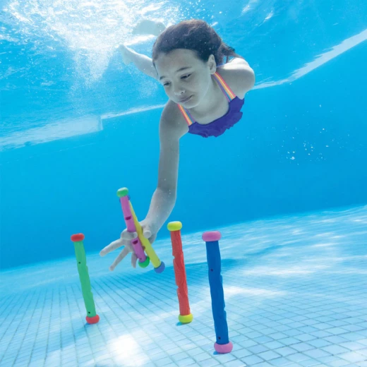 INTEX Underwater Play Sticks – 5 Piece Diving Pool Toy Set for Kids Ages 6+ - Intex - Image 4