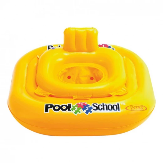 INTEX Pool School Step 1 Inflatable Baby Float 79 × 79 cm – Swim Trainer Seat with Backrest – Ages 1–2 - Intex - Image 2
