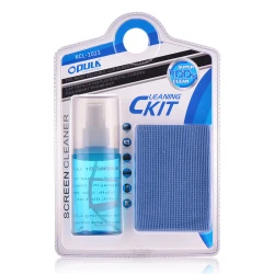 OPULA Cleaning Kit 2-in-1 Screen Cleaning Kit 120 ml with Microfiber Cloth for LED & LCD TVs, Electronic Devices (KCL-1023)