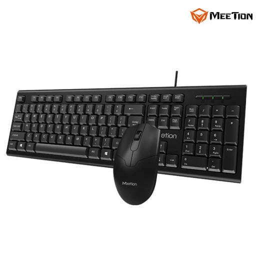 MeeTion MT-C100-RS Wired USB Keyboard & Mouse Combo – Ergonomic Design, Silent Keys, 1000 DPI Optical Mouse, Full-Size Keyboard, Plug & Play - Meetion - Image 8