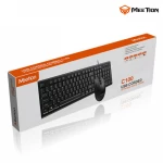 MeeTion MT-C100-RS Wired USB Keyboard & Mouse Combo – Ergonomic Design, Silent Keys, 1000 DPI Optical Mouse, Full-Size Keyboard, Plug & Play - Meetion