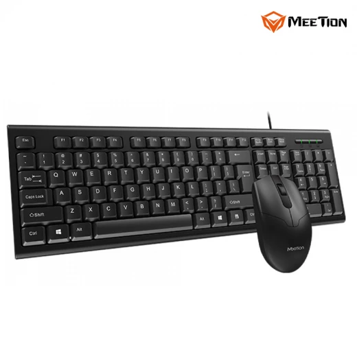 MeeTion MT-C100-RS Wired USB Keyboard & Mouse Combo – Ergonomic Design, Silent Keys, 1000 DPI Optical Mouse, Full-Size Keyboard, Plug & Play - Meetion - Image 7