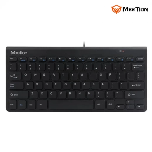 Meetion Wired USB Mini Keyboard Ultra-thin and lightweight design Black - Arabic , English Layout Language (K400-RS) Meetion Wired USB Mini Keyboard Ultra-thin and lightweight design Black - Arabic , English Layout Language (K400-RS)