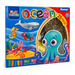 Creative Kids Sea-Themed Dough Set – 8 Color Dough Sticks – Educational Set for Skill Development (25 Molds) – Suitable for Ages 3+