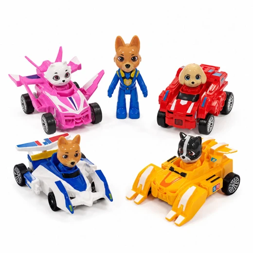 PAW Patrol 10-in-1 Figures & Vehicles Playset with 5 Characters, 4 Cars and Badge Shield – Ages 3+ - Rs Toys - Image 5