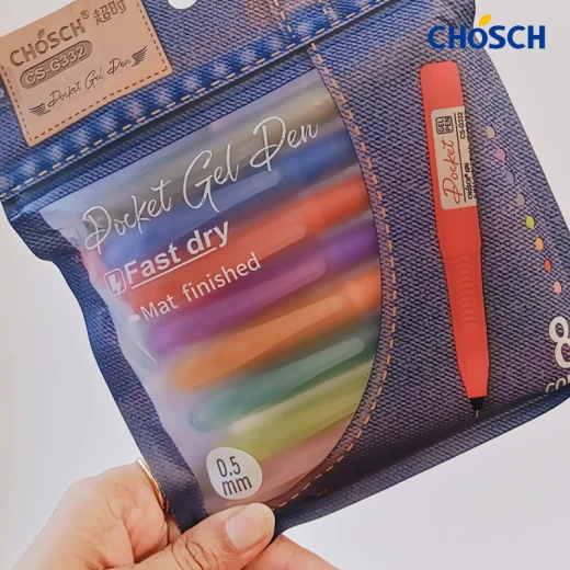 CHOSCH Pocket Gel Pen Tip 0.5 mm 8 Colors , Fast Dry , Mat Finished (CS-G332-RS) - Chosch - Image 2