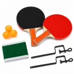 طقم تنس طاولة (بينج بونج) متكامل – مضربان، 3 كرات، شبكة قابلة للتعديل مع حاملين للشبكة – للعب العائلي والترفيهي – +6 سنوات - ألعاب ار اس