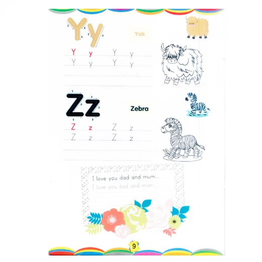 Erasable white book learning letters of animals with drawing animals shape size 33.5 x 24 cm 10 Pages (1709-RS) - Rs Toys - Image 3
