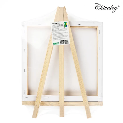 Chivalry Canvas Board 280 gram With Wood Easel Stand Size 15 x 15 cm , 100 % Cotton Medium Grain , Acrylic Triple Gesso Primed - Rs Toys - Image 4