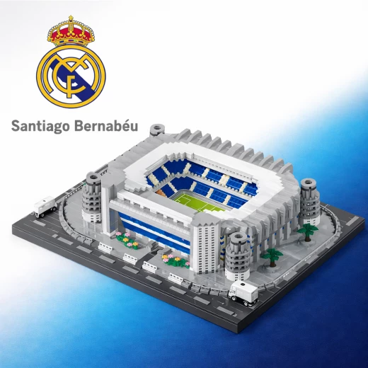 Santiago Bernabéu Football Stadium Building Model – 2727 Pieces | Real Madrid Stadium Replica | Educational Building Toy for Kids & Adults | Suitable for Ages 6+