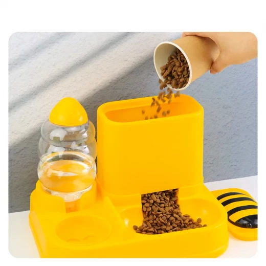 Multi-Functional Pet Feeding Station – Bee Design Color: Yellow from pets - Pets - Image 2