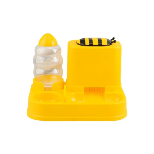 Multi-Functional Pet Feeding Station – Bee Design Color: Yellow from pets