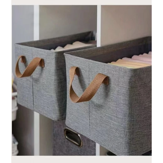 Foldable Fabric Storage Basket with Handles – Closet & Drawer Organizer- Manzil - Manzil - Image 5