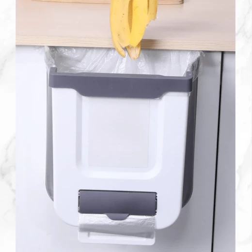 Space-Saving Foldable Hanging Garbage Bin with Bag Holder- Manzil - Manzil - Image 4