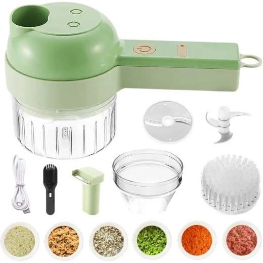 4 in 1 Mini rechargeable veggie cutter- Manzil - Manzil - Image 3