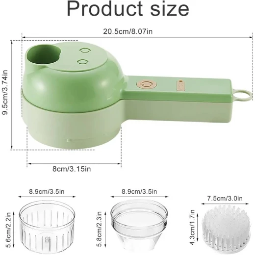 4 in 1 Mini rechargeable veggie cutter- Manzil - Manzil - Image 4