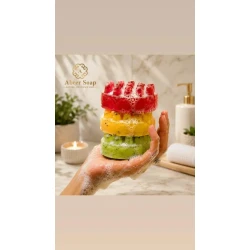 Natural Massage Soap Bar Pack 3 Pieces Gentle Exfoliating & Body Massage Soap for Anti Cellulite Smooth Radiant & Firm Skin Care