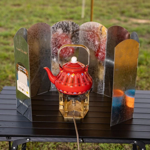  Iron Wind Shield, 50 cm, 8 Panels, Foldable, Wind-Resistant, Heat-Resistant up to 660 ℃ - Atad - Image 2