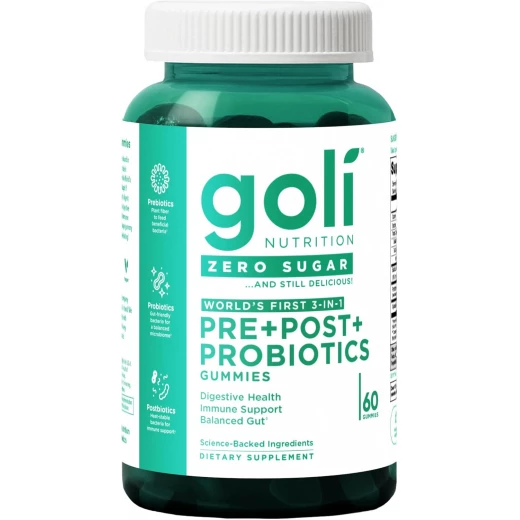 Goli Zero Sugar Pre Pro Postbiotic Gummies - Worlds First 3-in-1 with DE111, XOS, MCC1849 - No Sugar Alcohols - Vegan, Keto-Friendly, Non-GMO Goli Zero Sugar Pre Pro Postbiotic Gummies - Worlds First 3-in-1 with DE111, XOS, MCC1849 - No Sugar Alcohols - Vegan, Keto-Friendly, Non-GMO