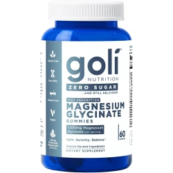 Goli Zero Sugar Magnesium Gummies  125mg Magnesium Citrate with Vitamin D  No Artificial Sweeteners, No Sugar Alcohols  Vegan, Keto Friendly & Gluten Free