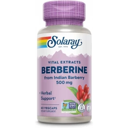 SOLARAY Berberine 500mg - Berberine Supplement for a Healthy, Active Lifestyle - with Berberine HCl from Indian Barberry - Vegan, Non-GMO, 60-Day Guarantee, Lab Verified - 60 Servings, 60 VegCaps