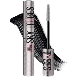 Maybelline Lash Sensational Sky Tubes Tubing Mascara – Very Black – Extension Like Lengthening Mascara – 24HR Wear with Shea Butter & Castor Oil