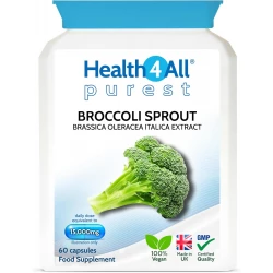 Health4All Broccoli Sprout Extract 15,000mg – 7,500mcg Activated Sulforaphane – 60 Vegan Capsules – High Strength Broccoli Supplement