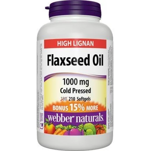Webber Naturals Flaxseed Oil 1000 mg Cold-Pressed Webber Naturals Flaxseed Oil 1000 mg Cold-Pressed