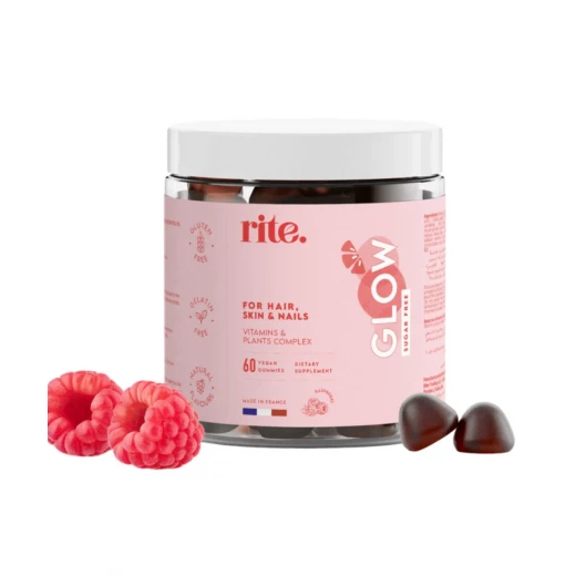 Rite Glow Hair Skin and Nails Supplement – Chewable Beauty Gummies for Daily Hair, Skin & Nail Support Rite Glow Hair Skin and Nails Supplement – Chewable Beauty Gummies for Daily Hair, Skin & Nail Support