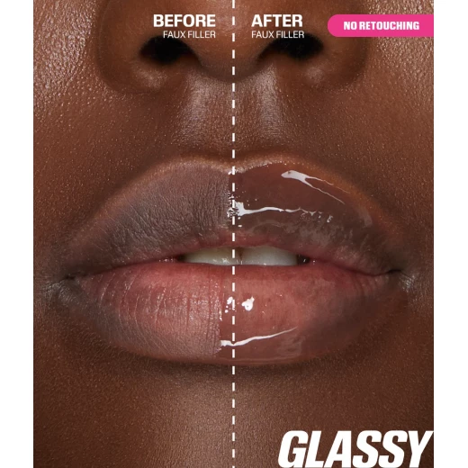 Huda Beauty Faux Filler Extra Shine Lip Gloss – Glass Shade – High Shine Plumping Effect Gloss with Smooth Non-Sticky Formula - Huda beauty - Image 2