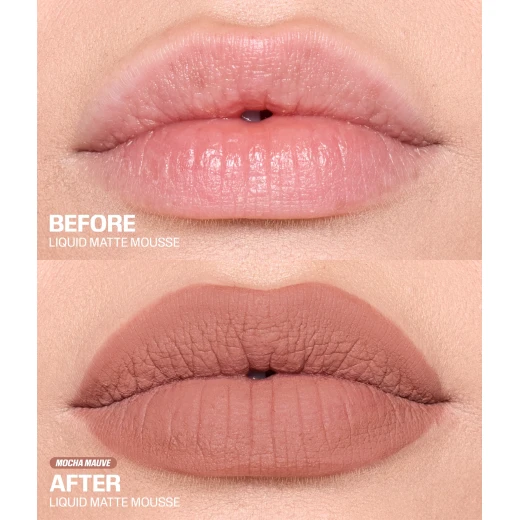 Liquid Matte Mousse Lipstick – Weightless Whipped Liquid Lip Color – Buildable Soft Matte Finish with Comfortable Long-Lasting Wear (Mocha Mauve) - Huda beauty - Image 2