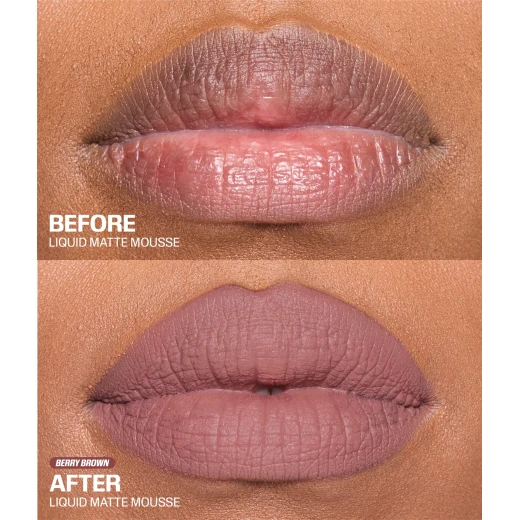 Liquid Matte Mousse Lipstick – Weightless Whipped Liquid Lip Color – Buildable Soft Matte Finish with Comfortable Long-Lasting Wear (Berry Brown) - Huda beauty - Image 2