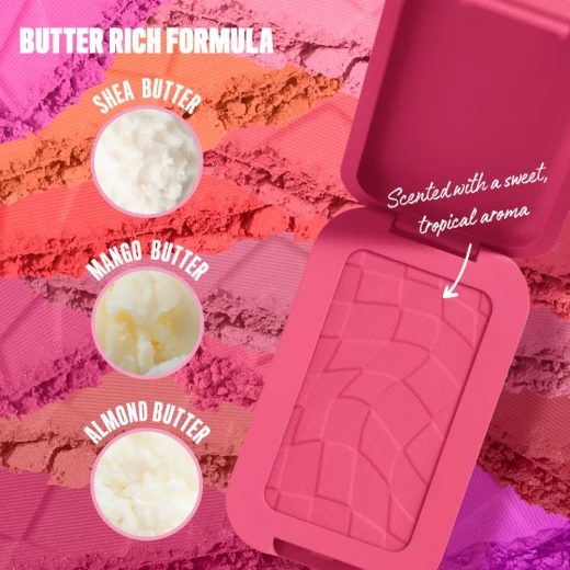 NYX Professional Makeup Buttermelt Powder Blush – Getting Butta – Soft Powder Blush with Mango, Shea & Almond Butter – Up to 12H Fade & Transfer Resistant Wear – Vegan Formula  Bullet Points: Buttery-soft powder (Getting  Butta) - NYX - Image 4