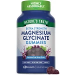 Nature's Truth Magnesium Glycinate Gummies | 60 Count | Sour Grape Flavor | Vegan, Non-GMO & Gluten Free - Natures truth
