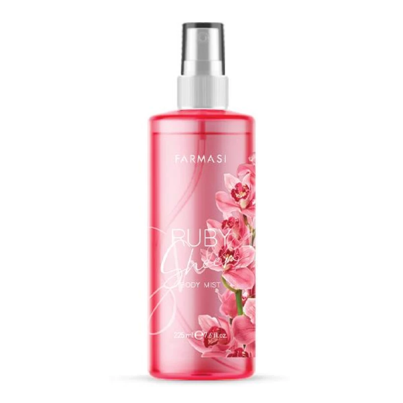 Farmasi Ruby Sheer Body Mist for Women 225 ML Refreshing Fruity Fragrance All Day Wear - Farmasi