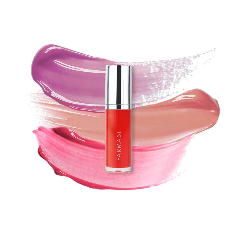 FARMASi Tinted Lip Plumper, Plumping Lip Gloss, Promoting Natural Circulation for Fuller, Younger Looking Lips, Hydrating, High-Shine, Volumizes (Shade 01 Fiery) - Farmasi