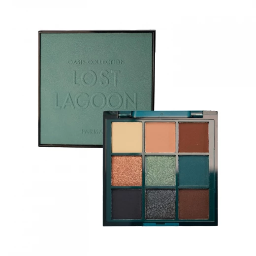 FARMASi Oasis Collection Lost Lagoon Eyeshadow Palette – 8.1 g / 0.29 oz – 9 Highly Pigmented Green, Teal, and Neutral Shades – Matte and Shimmer Finishes, Long-Lasting, Blendable Eye Makeup FARMASi Oasis Collection Lost Lagoon Eyeshadow Palette – 8.1 g / 0.29 oz – 9 Highly Pigmented Green, Teal, and Neutral Shades – Matte and Shimmer Finishes, Long-Lasting, Blendable Eye Makeup