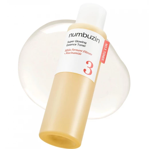 numbuzin No.3 Super Glowing Essence Toner, Fermented Toner for Skin Glow & Texture, Bifida, Niacinamide, Hydrating, Radiance-Boosting Essence, Pore Reset, 6.76 fl oz (200ml) numbuzin No.3 Super Glowing Essence Toner, Fermented Toner for Skin Glow & Texture, Bifida, Niacinamide, Hydrating, Radiance-Boosting Essence, Pore Reset, 6.76 fl oz (200ml)