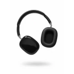 Wireless Over-Ear Headphones with Premium Stereo Sound, Noise Isolation, Soft Cushions & Adjustable Headband Black