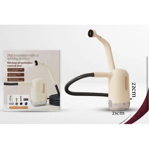 High Temperature Steam Cleaner for Deep Cleaning and Degreasing, Portable Multi-Purpose Steam Cleaning Machine with Flexible Hose and Multiple Nozzles for Kitchen, Bathroom and Home Surface Care, Compact 22 x 21 cm Design High Temperature Steam Cleaner for Deep Cleaning and Degreasing, Portable Multi-Purpose Steam Cleaning Machine with Flexible Hose and Multiple Nozzles for Kitchen, Bathroom and Home Surface Care, Compact 22 x 21 cm Design