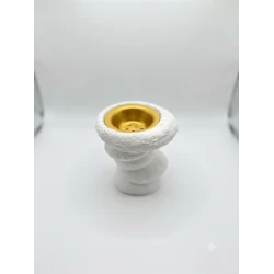 مبخرة فاخرة من الراتنج الأسود بتصميم أسطواني أنيق ووعاء داخلي معدني ذهبي مقاوم للحرارة، مبخرة ديكور منزلية متينة بحجم متوسط للاستخدام مع البخور والروائح العطرية وتزيين المنزل والمجالس والضيافة اليومي