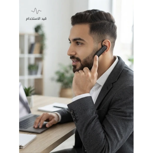 Wireless Bluetooth Headset, Compact Lightweight Single-Ear Bluetooth Earpiece with Built-In Microphone for Calls and Audio, Hands-Free Design for Car, Office, Travel, Work, and Everyday Use, One Piece - Maya - Image 3